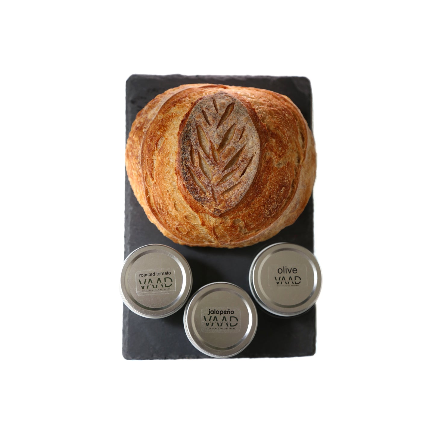 Updated main image: Kim's Gift Board - Medium Loaf + 3 Dips